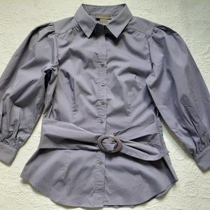 NEW KENAR Y2K Puff Sleeve Fitted Shirt M